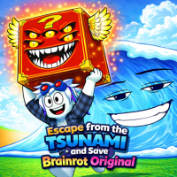 Escape from the Tsunami and Save Brainrot Original